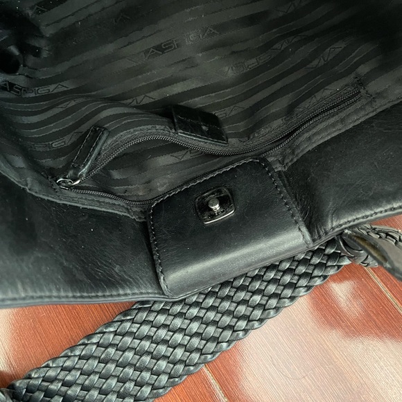 Via Spiga, black leather bag cross body - Picture 5 of 5